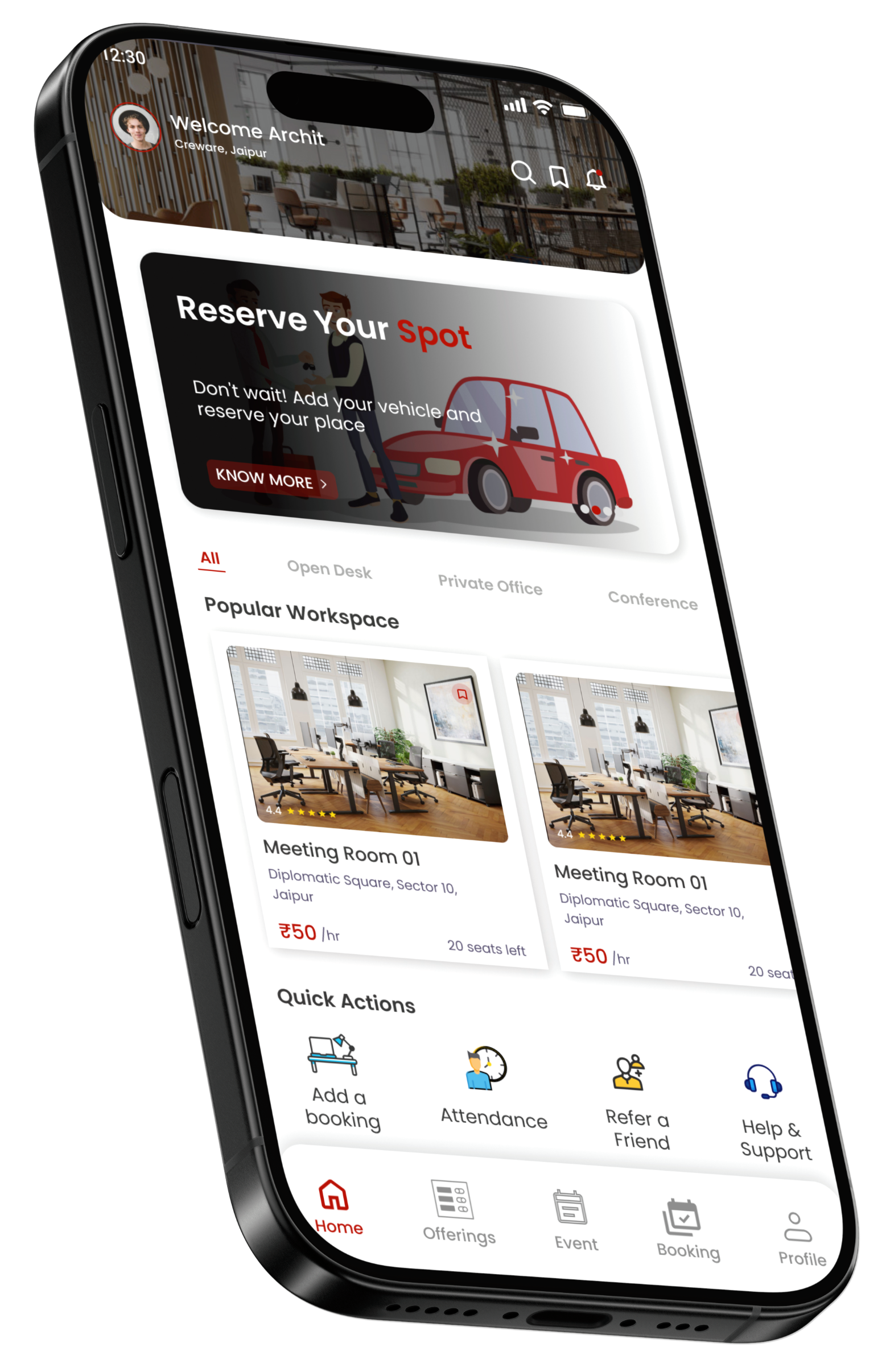 Manage Workspace mobile app